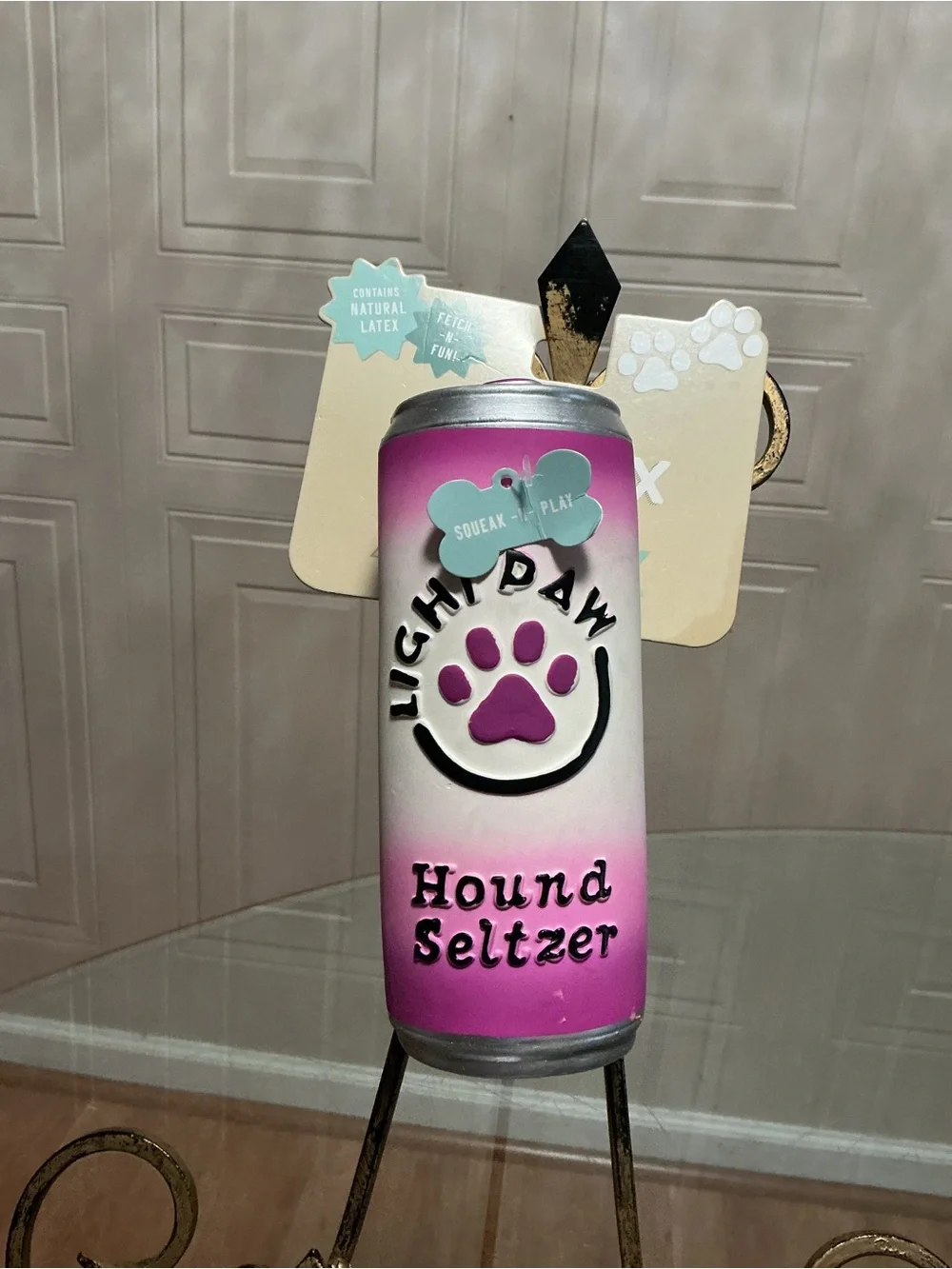 Brand New Light Paw Hound Seltzer Latex 6.5” Dog Toy - Droolin' Mixed Berry
